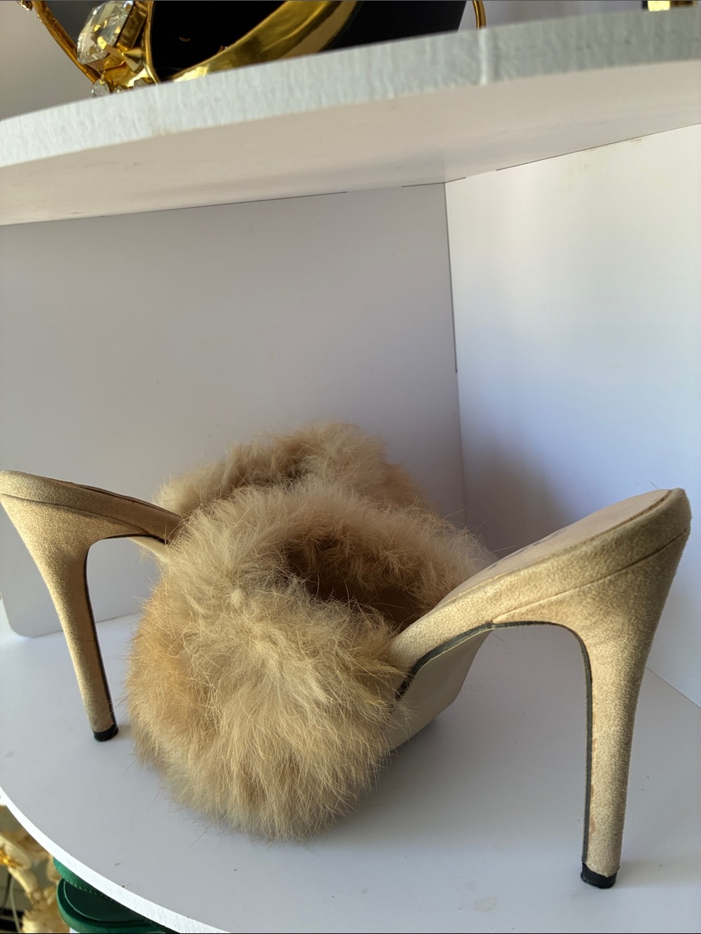 Faux Fur High Heel Stiletto